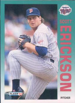 #201 Scott Erickson - Minnesota Twins - 1992 Fleer Baseball