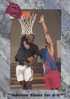 #201 "Johnson slams for 6-6" - 1991 Classic Four Sport