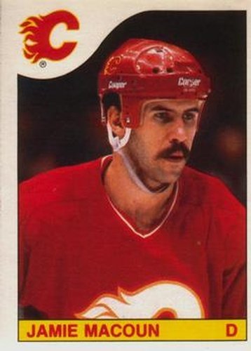 #201 Jamie Macoun - Calgary Flames - 1985-86 O-Pee-Chee Hockey
