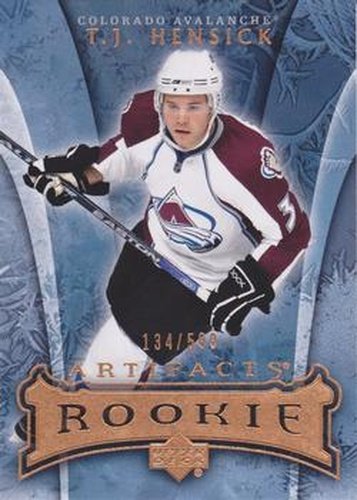 #201 T.J. Hensick - Colorado Avalanche - 2007-08 Upper Deck Artifacts Hockey