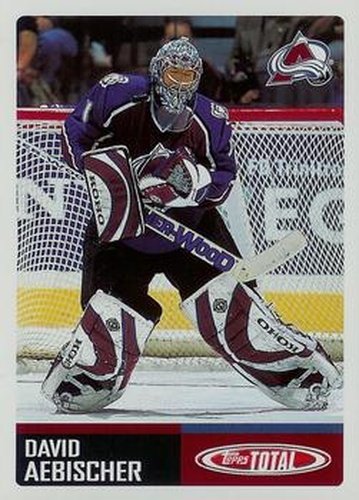 #201 David Aebischer - Colorado Avalanche - 2002-03 Topps Total Hockey