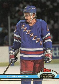 #201 Brian Leetch - New York Rangers - 1991-92 Stadium Club Hockey