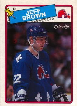 #201 Jeff Brown - Quebec Nordiques - 1988-89 O-Pee-Chee Hockey