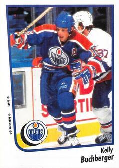#201 Kelly Buchberger - Edmonton Oilers - 1994-95 Panini Hockey Stickers