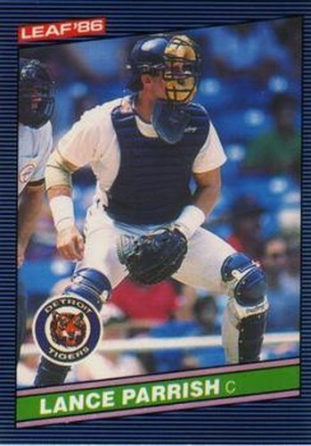 #201 Lance Parrish - Detroit Tigers - 1986 Leaf Baseball