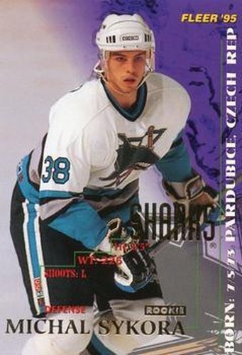 #201 Michal Sykora - San Jose Sharks - 1994-95 Fleer Hockey
