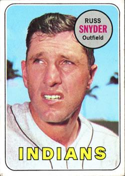 #201 Russ Snyder - Cleveland Indians - 1969 Topps Baseball