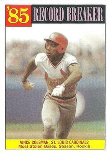 #201 Vince Coleman - St. Louis Cardinals - 1986 Topps Baseball
