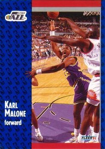 #201 Karl Malone - Utah Jazz - 1991-92 Fleer Basketball