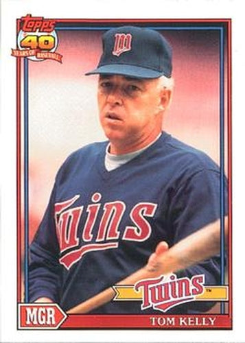#201 Tom Kelly - Minnesota Twins - 1991 O-Pee-Chee Baseball