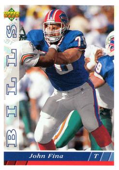 #201 John Fina - Buffalo Bills - 1993 Upper Deck Football