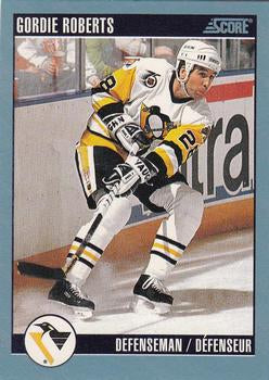 #201 Gordie Roberts - Pittsburgh Penguins - 1992-93 Score Canadian Hockey