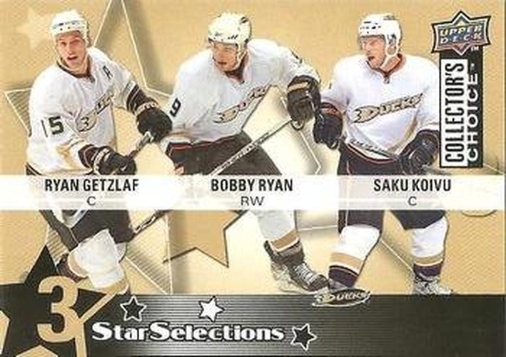 #201 Ryan Getzlaf / Bobby Ryan / Saku Koivu - Anaheim Ducks - 2009-10 Collector's Choice Hockey