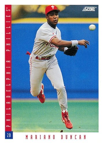 #201 Mariano Duncan - Philadelphia Phillies - 1993 Score Baseball
