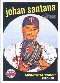 #201 Johan Santana - Minnesota Twins - 2008 Topps Heritage Baseball