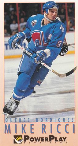 #202 Mike Ricci - Quebec Nordiques - 1993-94 Fleer PowerPlay Hockey