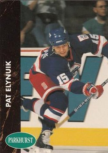 #202 Pat Elynuik - Winnipeg Jets - 1991-92 Parkhurst Hockey