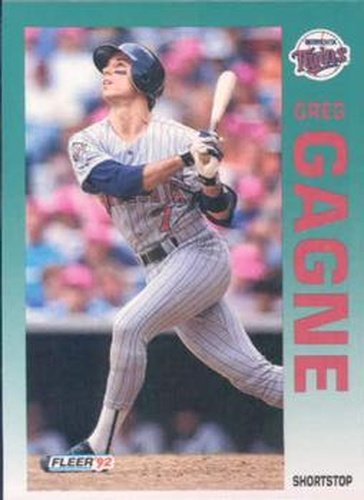 #202 Greg Gagne - Minnesota Twins - 1992 Fleer Baseball