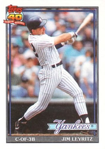 #202 Jim Leyritz - New York Yankees - 1991 Topps Baseball
