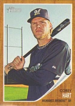 #202 Corey Hart - Milwaukee Brewers - 2011 Topps Heritage Baseball