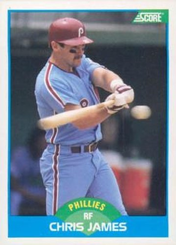 #202 Chris James - Philadelphia Phillies - 1989 Score Baseball