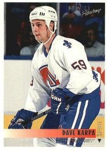 #202 Dave Karpa - Quebec Nordiques - 1994-95 Topps Premier Hockey