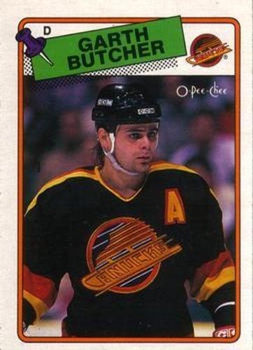 #202 Garth Butcher - Vancouver Canucks - 1988-89 O-Pee-Chee Hockey