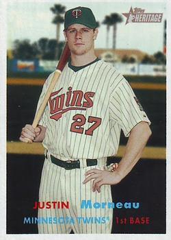 #202 Justin Morneau - Minnesota Twins - 2006 Topps Heritage Baseball