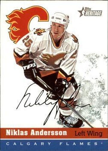 #202 Niklas Andersson - Calgary Flames - 2000-01 Topps Heritage Hockey
