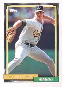 #202 Rick Honeycutt - Oakland Athletics - 1992 Topps Baseball