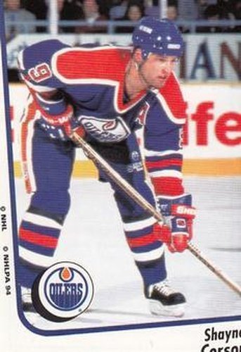 #202 Shayne Corson - Edmonton Oilers - 1994-95 Panini Hockey Stickers