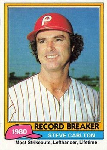 #202 Steve Carlton - Philadelphia Phillies - 1981 Topps Baseball