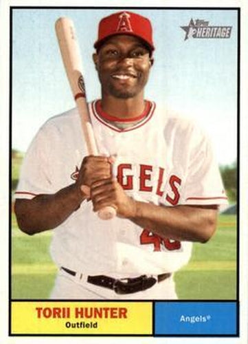 #202 Torii Hunter - Los Angeles Angels - 2010 Topps Heritage Baseball
