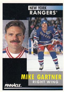 #202 Mike Gartner - New York Rangers - 1991-92 Pinnacle Hockey