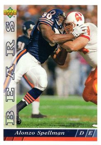 #202 Alonzo Spellman - Chicago Bears - 1993 Upper Deck Football