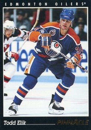 #202 Todd Elik - Edmonton Oilers - 1993-94 Pinnacle Hockey