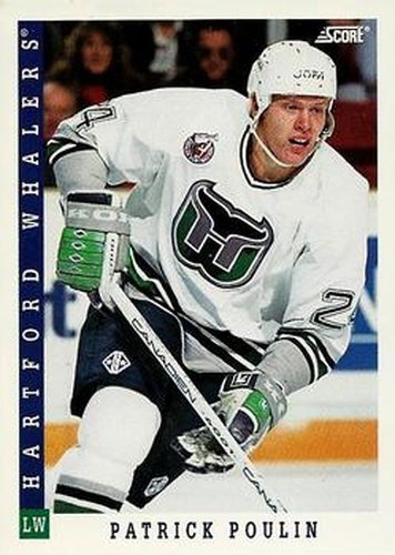 #202 Patrick Poulin - Hartford Whalers - 1993-94 Score Canadian Hockey