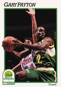 #202 Gary Payton - Seattle SuperSonics - 1991-92 Hoops Basketball