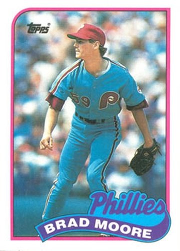 #202 Brad Moore - Philadelphia Phillies - 1989 Topps Baseball