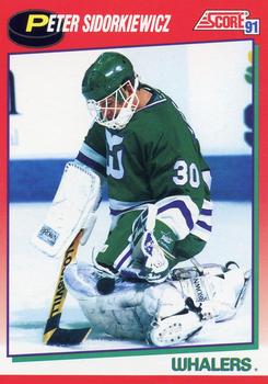 #203 Peter Sidorkiewicz - Hartford Whalers - 1991-92 Score Canadian Hockey