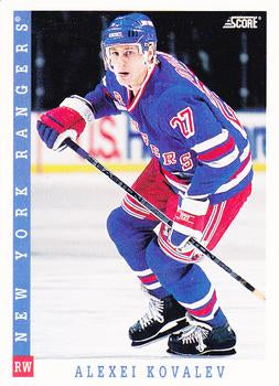 #203 Alexei Kovalev - New York Rangers - 1993-94 Score Canadian Hockey