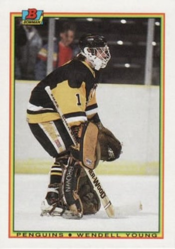 #203 Wendell Young - Pittsburgh Penguins - 1990-91 Bowman Hockey