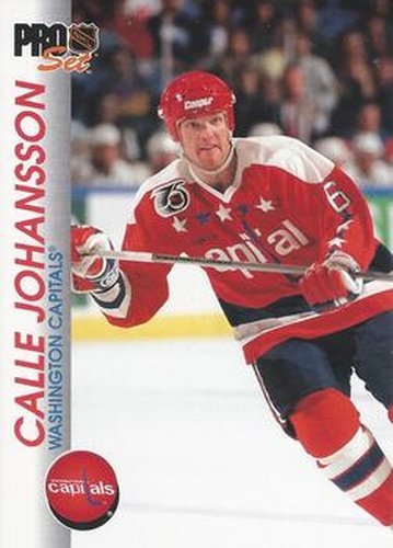 #203 Calle Johansson - Washington Capitals - 1992-93 Pro Set Hockey