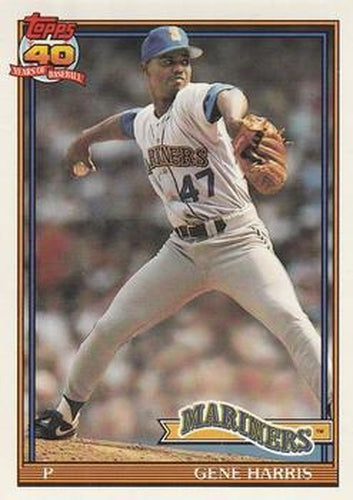 #203 Gene Harris - Seattle Mariners - 1991 O-Pee-Chee Baseball