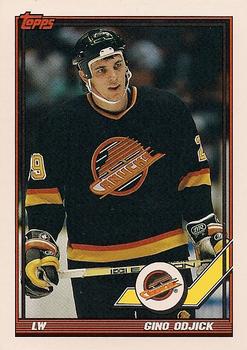 #203 Gino Odjick - Vancouver Canucks - 1991-92 Topps Hockey