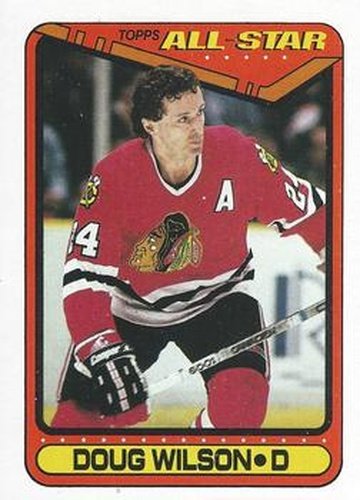 #203 Doug Wilson - Chicago Blackhawks - 1990-91 Topps Hockey