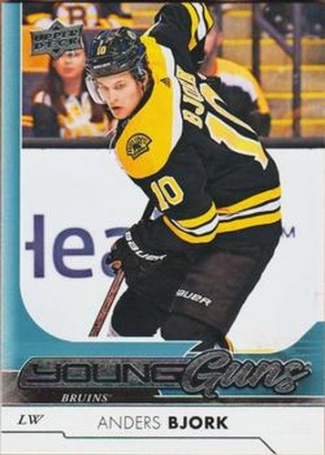 #203 Anders Bjork - Boston Bruins - 2017-18 Upper Deck Hockey