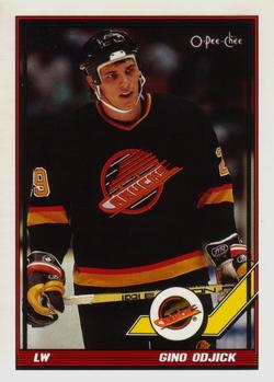 #203 Gino Odjick - Vancouver Canucks - 1991-92 O-Pee-Chee Hockey