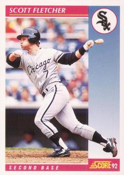 #203 Scott Fletcher - Chicago White Sox - 1992 Score Baseball