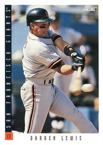 #203 Darren Lewis - San Francisco Giants - 1993 Score Baseball